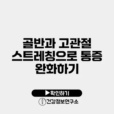 골반과 고관절 스트레칭으로 통증 완화하기