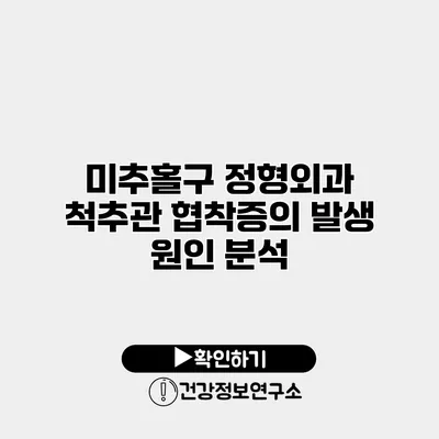미추홀구 정형외과 척추관 협착증의 발생 원인 분석
