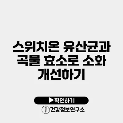 스위치온 유산균과 곡물 효소로 소화 개선하기