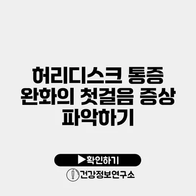 허리디스크 통증 완화의 첫걸음 증상 파악하기