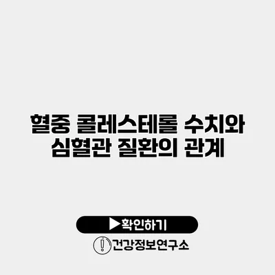 혈중 콜레스테롤 수치와 심혈관 질환의 관계