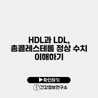 HDL과 LDL, 총콜레스테롤 정상 수치 이해하기