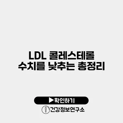 LDL 콜레스테롤 수치를 낮추는 총정리