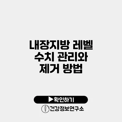 내장지방 레벨 수치 관리와 제거 방법
