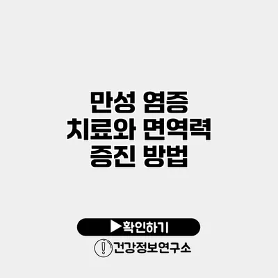 만성 염증 치료와 면역력 증진 방법