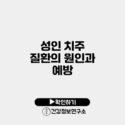 성인 치주 질환의 원인과 예방