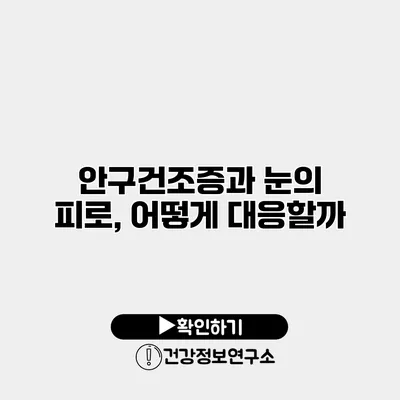 안구건조증과 눈의 피로, 어떻게 대응할까?