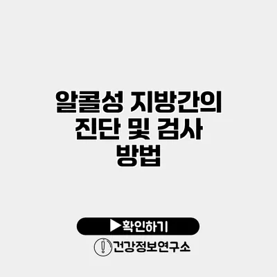 알콜성 지방간의 진단 및 검사 방법