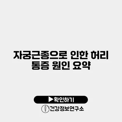 자궁근종으로 인한 허리 통증 원인 요약