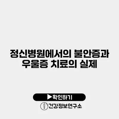 정신병원에서의 불안증과 우울증 치료의 실제