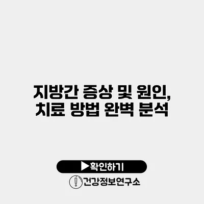 지방간 증상 및 원인, 치료 방법 완벽 분석