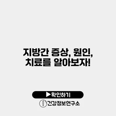 지방간 증상, 원인, 치료를 알아보자!