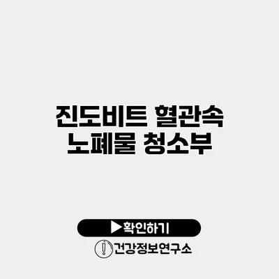 진도비트 혈관속 노폐물 청소부