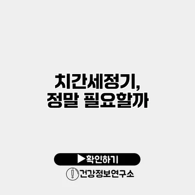 치간세정기, 정말 필요할까?