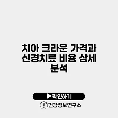 치아 크라운 가격과 신경치료 비용 상세 분석