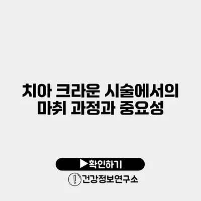 치아 크라운 시술에서의 마취 과정과 중요성